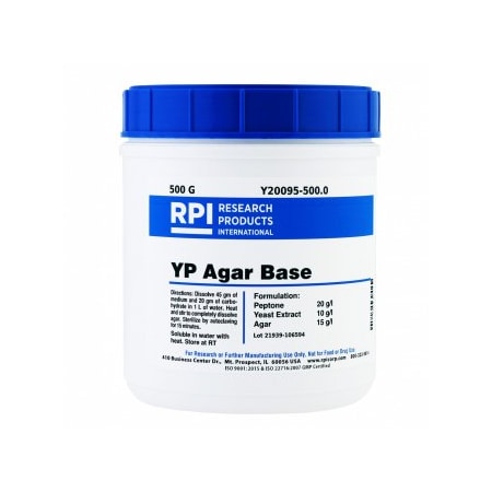 Rpi YP Agar, Base, 500 G Y20095-500.0